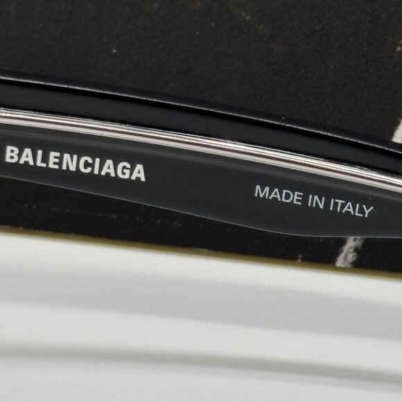 NEW BB0230S 001 BALENCIAGA BLACK CAT EYE WOMEN BALENCIAGA SUNGLASSES - Picture 11 of 12